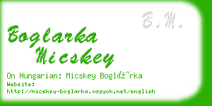 boglarka micskey business card